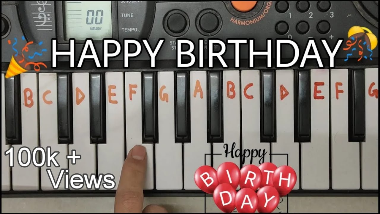 Happy birthday easy  piano tutorial.