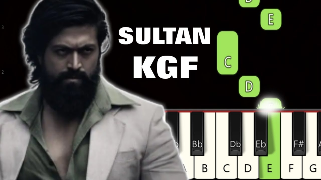 Sultan Song 😎 | KGF | Piano Tutorial | Piano Notes | Piano Online #pianotimepass #kgf #yash