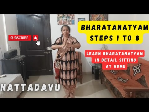 Bharatanatyam steps for beginners | Bharatanatyam dance steps 1 to 8 | Nattadavu | PragyaVale