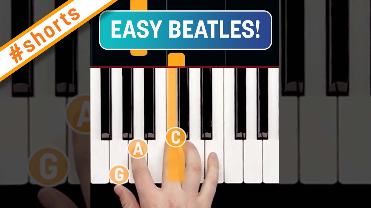 EASY Beatles song you need to learn on piano! (5-notes) #shorts