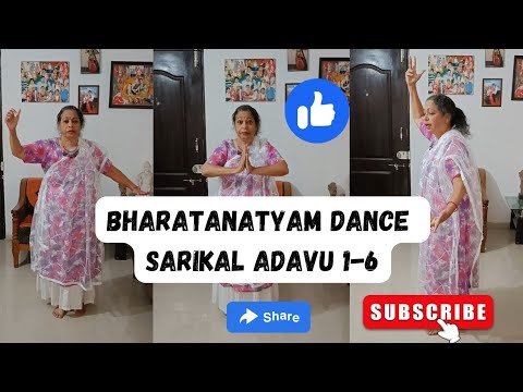 Bharatanatyam dance steps || Sarikal Adavu 1-6 || Bharatanatyam #bharatanatyam