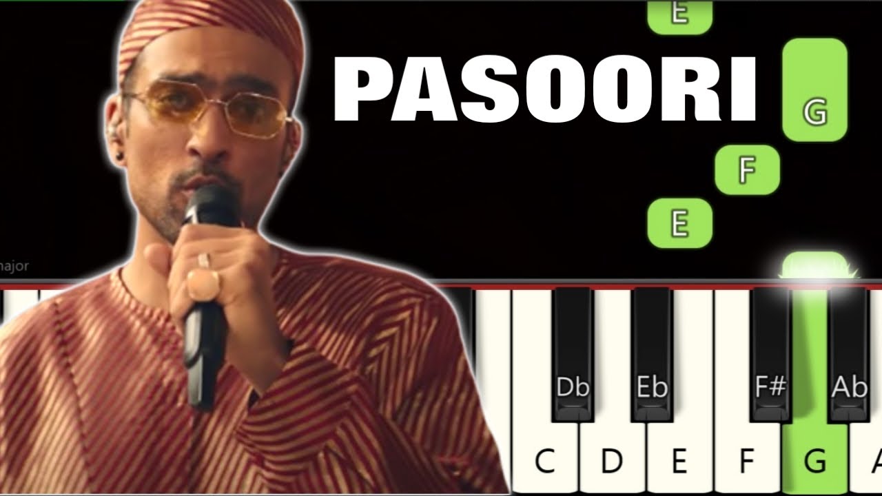 Pasoori Song 🔥 | Piano tutorial | Piano Notes | Piano Online #pianotimepass #pasoori #cokestudio